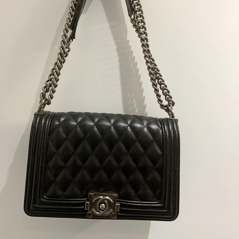 COPY Chanel Medium Boy Bag Gunmetal